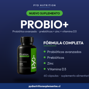 Probio+ | Probiótico avanzado con prebiótico, zinc y vitamina D3